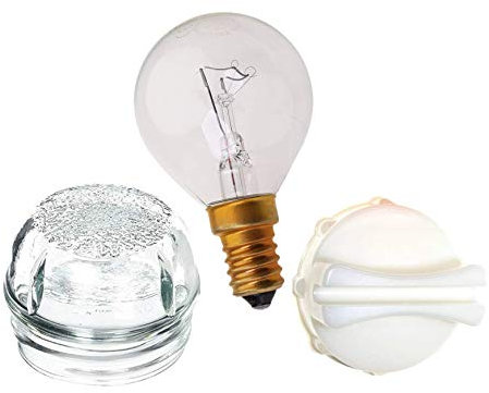 Find A Spare Oven Lamp Glass Light Bulb with Cover & Removal Tool for Bosch Neff Siemens - Improved Version