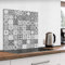 murando Glass Splashback for Kitchen Backsplash Cooker Protector Tempered Glass Decorative Wall Art Panel Heat Resistant Graphic 60x60 cm / 24x24 Tiles Mosaic f-B-0288-aq-a