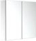 HOMCOM Armoire Miroir Cadre en Acier Inoxydable avec Rangement Étagère pour Toilette Salle de Bain dim. 60L x 12l x 55H cm