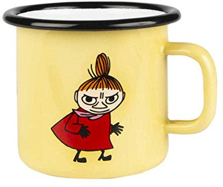Mumin Tasse Kleine My, Gelb, Emaille, 250ml, Tasse für Jungen, Mädchen, Kinder und Erwachsene