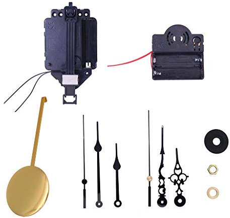 perfk Uhrwerksatz mit Pendel, DIY Uhrwerke, batteriebetrieben, Wanduhrwerk, Quarzwerk geräuschlos, Uhrenersatzteile für DIY Uhr, #A