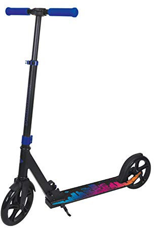 Schildkröt City Scooter Street Artist 2.0, 200mm, hochwertiger Freizeit-Roller aus Aluminium, klappbar, für Kinder und Erwachsene, nochmals verbesserte Qualität, Farbe: Blau-Schwarz, 510104