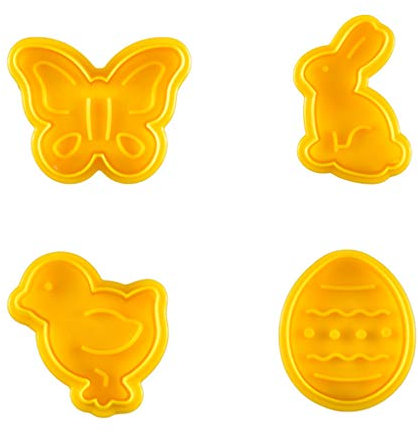 Tanmo 4pcs / Set Schmetterling, Kaninchen, Küken, Osterei-Form-Tier-Kunststoff-Fondant-Plätzchen