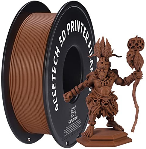 GEEETECH Matte PLA Filament, 3D-Drucker PLA Filament 1 kg Spule, Genauigkeit +/- 0,03 mm, Braun