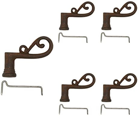 Fünf Vorreiber Fenster Reiber Riegel Verschluss mit Streicher, 60 mm Fensterschloss, Gusseisen, Rost