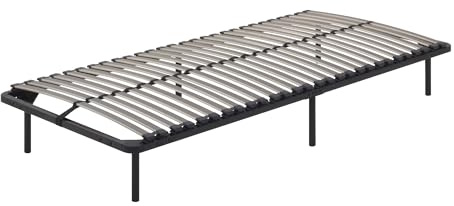 i-flair Metallbett Lattenrost 80x200 cm, Gästebett auf Füßen mit Stauraum, Lattenrahmen Ortho - für alle Betten und Matratzen geeignet