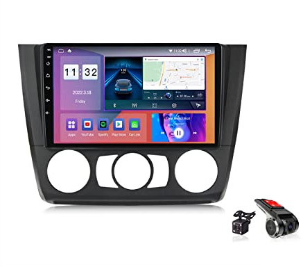 DLYAXFG Android 12 Navi Autoradio Stereo Receiver für BMW 1 Series E81 E82 E87 E88 2004-2012 Sat Nav GPS Sender 9 zoll Auto Navigationsgeräte MP5 Multimedia Player mit 4G WIFI SWC DSP Carplay,B,M400S