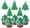 Xsstarmi 30 Pack Christmas Tree Cupcake Toppers Glitter Merry Christmas Tree Snowflake Cupcake Picks for Christmas Theme New Year Holiday Baby Shower Kids Birthday Party Cake Decoration