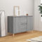 WIFESE Sideboard Grau Sonoma-Eiche 103,5x35x70 cm Komodenschrank Küchenschrank Komode Schrank Klein Flurschrank Mit Schubladen Schmal Wohnzimmer Küche Flur