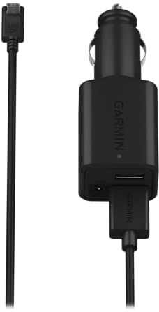 Garmin Cable de alimentación USB-C para el vehículo con Alexa (Cable con Adaptador de 12 voltios)