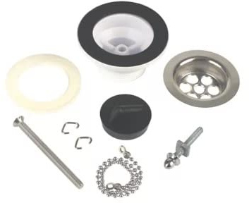 Centre Pin Basin Waste Polished Stainless Steel, Size: 60mm, Material : Stainless Steel & Polypropylene, Pack of 1