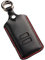 Friendship Key Card Case for Renault Handmade Leather Key Fob Car Key Covers with Keychian for Renault Captur/Clio/Kadjar/Zoe/Megane/Dacia（Black Upgrade, two fixed options）