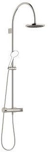 Dornbracht Showerpipe mit Brause-Thermostat, ohne Handbrause, Ausladung Standbrause 420 mm, Farbe: Platin