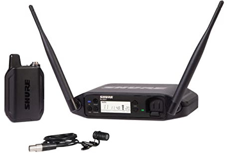 Shure GLXD14+/85 Dual Band Pro Digital Wireless Mikrofonsystem - 12-Stunden-Batterielaufzeit, 30m Reichweite | WL185 Lavalier-Mikrofon.