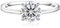 KRKC&CO Verlobungsring Damen Moissanite, 1 Karat Diamantring Solitärring, VVS1 D Farbe, 925 Silber Weißgold, Verlobung Verlöbnis Hochzeit Jubiläum Geburtstag Geschenk für Frauen, 57 (18,1)