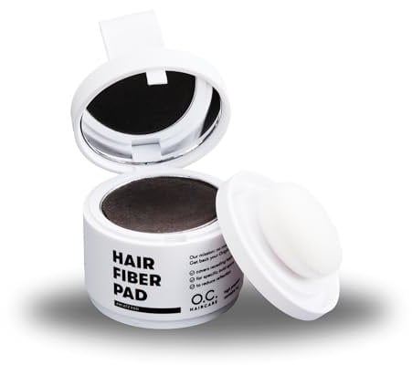 O.C. HAIRCARE Poudre épaississante pour cheveux pour femmes et hommes, pour les zones secrètes, les raies et la racine des cheveux, recommandée par les grands salons, 9 couleurs, poudre capillaire