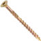 AERZETIX - C69147 - Lot de 50 Vis à bois Ø6x80 mm à tête fraisée - à empreinte étoile Т30 - en acier zingué - menuiserie contreplaqué aggloméré mélaminé terrasse panneaux chevrons bastaings