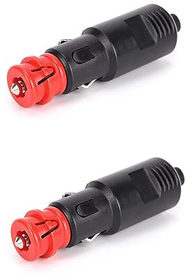 KLOP256 Stecker Zigarettenanzünder 12V/24V, Zigarettenanzünderbuchse Normstecker für Auto LKW PKW Motorrad