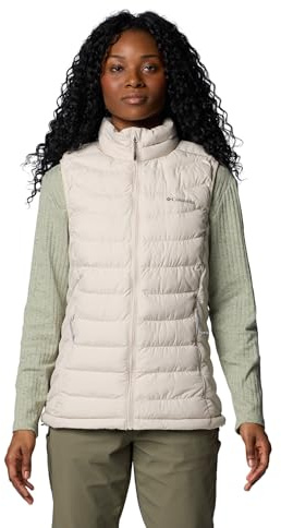 Columbia Women's Powder Lite 2 Vest, Puffer Vest Body Warmer, Dark Stone, Large