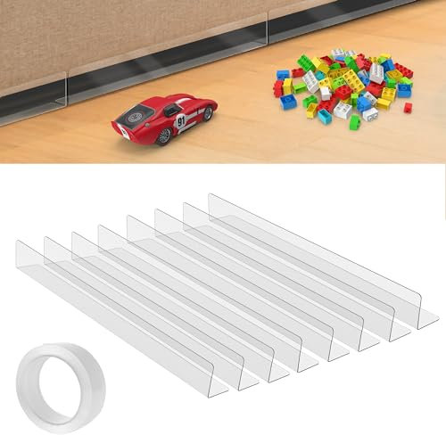 FNG8 Spielzeugblocker Für Möbel [8 Pack] - Transparente Spielzeugblocker für Möbel mit Klebeband für Sofa, Bett, Couch, Schrank, Kommode, Küche - Bett Boden Blocking Board für Staub, Tiere, Spielzeug