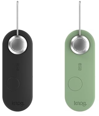 Knog Scout Smart Gepäckanhänger, Apple Find My Tracker, Schwarz & Grün