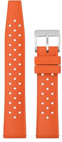 Fkm Gummi Uhrenarmband 20/22mm, Wasserdichte Tropisch Weiche Edelstahlschnalle, Schnellverschluss Uhrenarmband, Atmungsaktive Armbanduhrenarmbänder 2 Fixierschlaufen, Taucherarmbänder für Männer Fraue