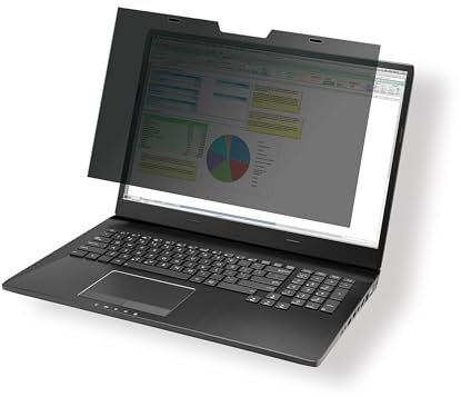 DURABLE - Filtre de confidentialité magnétique - Pour écran de PC 16 16:10 - Fixation facile - Pochette de rangement inclus - Gris/Anthracite