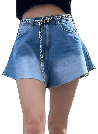 Laphilo Pantaloncini Shorts Corti Jeans Donna con Decorazioni, Graffi e Strappi; Articolo & Stili Vari(cod. 140, L)