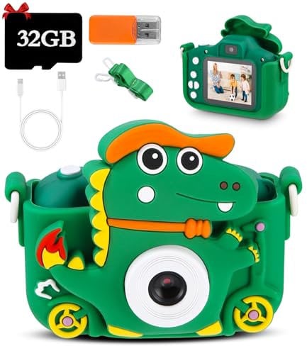 SOBEAU Camara Fotos Infantil, 1080P & 48MP HD Camara Fotos Infantil, Videocámara Infantil con Pantalla de 2.0 y Tarjeta de 32 GB,Regalos de cumpleaños Infantiles para niños de 3 a 12 años