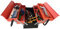 3 Tiers 5 Tray Metal Tool Boxes, Cantilever Tools Storage Cabinet with Carrying Handle for Home Garage Workshop Red