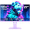 FYHXele Gaming Monitor Purple 27 Zoll 1080P 180hz FHD (1920X1080) IPS 1ms MPRT 16:9 Violett PC Monitor Eingebaute Lautsprecher Unterstützung 144hz/165hz/180hz AMD Freesync Premium DP1.2 HDMI1.4 VESA
