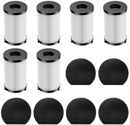 12x filtri di ricambio compatibili con gli aspirapolvere Ariete Handyforce 2761 e 2759, inclusi 6 filtri + 6 spugne
