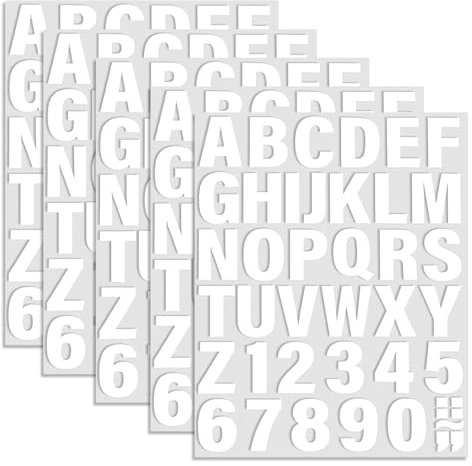 5 Sheets Iron on Letters and Numbers for Clothing,Iron on Transfer Heat Transfer Alphabets Tape,Iron on Vinyl Letters A-Z Letters 0-9 Numbers Stickers for Fabric Clothes Printing DIY Crafts Decor