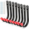 Garage Storage J Hook, 8 Pcs Heavy Duty Wall Mounted Utility Hooks Organize Garden Tools, Gym Bags, Stroller, Toy, Power Tool (14cm x 9cm)