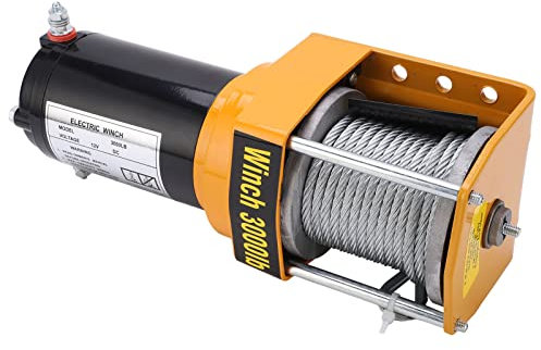 Treuil électrique, Treuil de Remorque 12 V en Acier Inoxydable, Treuil 12 Volts avec Corde de 5 Mm X 10 M pour ATV UTV Tout-terrain