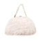 Frauen Clutch Geldbörse Damen Trendy Schultertaschen Quaste Feder Perle Kette Handtaschen for Frauen Herbst Winter Abschlussball Party Abendtaschen Geldbörsen Damen Elegante Feder Abend Handtasche(Whi