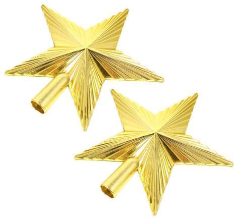 ABOOFAN 2stücke Weihnachtsbaumspitze Goldener Plastischer Pentagramm Stern Tannenbaumspitze Robust Langlebig Für Christbaumschmuck Weihnachtsdeko