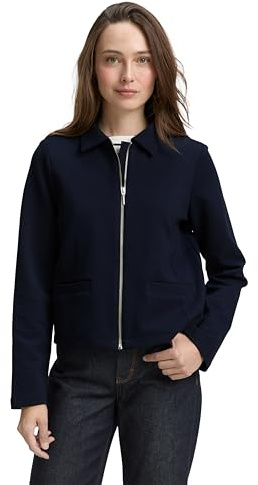 Tom Tailor Damen 1047589 Regular Fit Jacke Mit Reißverschluss, 10668 - Sky Captain Blue, M EU