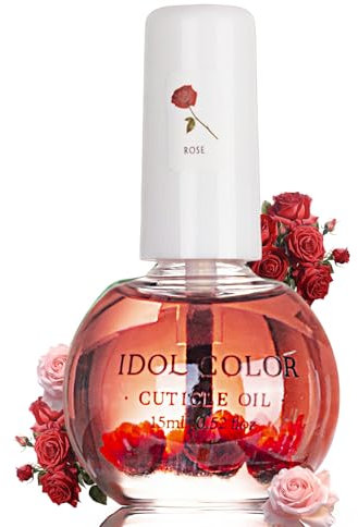 Virellay Rose Nail Cuticle Oil, Nagelöl Repair & Protect, Pflegendes Nagel Nagelhautöl, Nagelhautpflege für Hände Nägel Nagelhaut, Rose Getrockneten Blumen Nail Care Nagelhaut Öl (Rose, 15 ML)