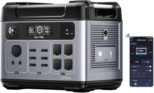 P2001 PLUS Centrale Elettrica Portatile 2400W, 2048wh Generatore Solare, Batteria LiFePO4, Dotato di 4 prese CA da 2400W (picco 5000 W), ricarica completa in 1,5 ore, APP Control