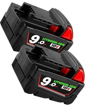 18V 12.0Ah Replace The Tool Battery, Compatible With Milwaukee. M18 XC Lithium Battery 48-11-1860 48-11-1850 48-11-1840 48-11-1820 Rechargeable Batteries Accessory(2PCS 9000mAh)