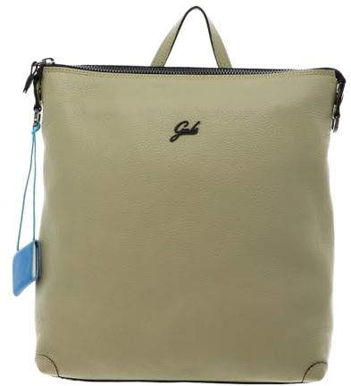 Gabs Lolita M Rucksack aus grünem Leder mit schwarzen Details, verstellbare Schultergurte, 29 x 34 x 12 cm, lässiger sportlicher Stil