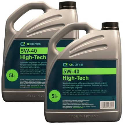 ECANIS High-Tech Motoröl 5W-40 A3/B4 SN für PKW, 2 x 5L | Synthetisches Leichtlauföl, API SN, ACEA A3/B4, für optimale Motorleistung & Schutz, Made in Germany