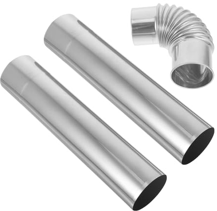 JOYOFREELY Stainless Steel Stove Chimney Pipe Extension for Wood Stoves with Height Extension Design, Stable and Safe, for Home Heating and Outdoor Camping Use