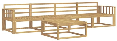 vidaXL Outdoor-Sofagarnitur 5 pcs Weiß 79 x 79 x 37 cm, Outdoor-Sofa-Set, modernes Gartenmöbel, modulare Sitzgruppe für Komfortables Entspannen im Freien