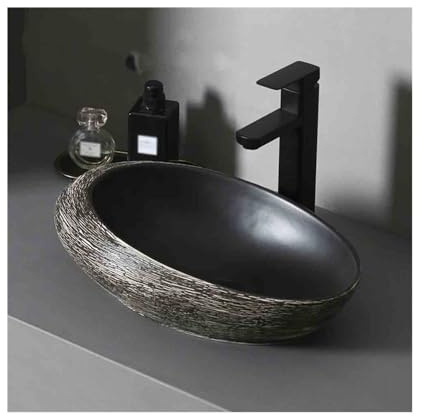 Bacino Arte Lavandino da appoggio for esterno, balcone, interno, bagno, lavabo, domestico, con accessori Lavabo vanità