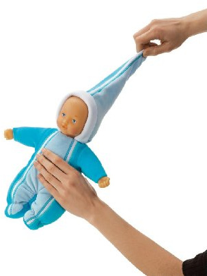 Trudimia 64074 - Puppe mit Spieluhr 30 cm, blau