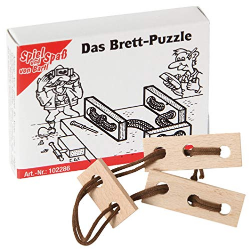 Bartl 102286 Mini-Holz-Puzzle Das Brett aus 3 kleinen Holzteilen und Einer Schnur
