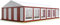 TOOLPORT Party-Zelt Festzelt 6x12 m Garten-Pavillon -Zelt PVC Plane 700 N in rot-weiß Wasserdicht