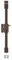 THIRARD - Boitier de Serrure en Applique Beluga à Tirage - Pour Porte d'Entrée - Gauche - 3 Points - Axe 45 mm - Marron - Acier - Mécanisme 8 Goupilles - Poignée Double